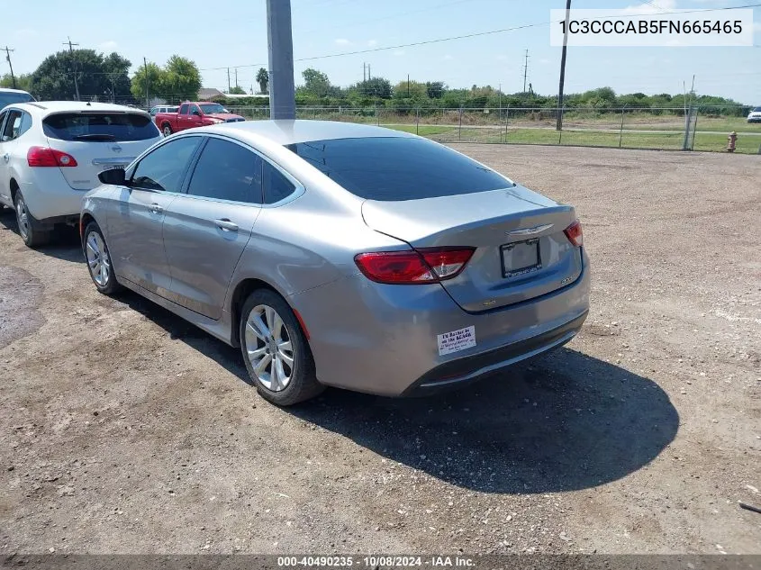 2015 Chrysler 200 Limited VIN: 1C3CCCAB5FN665465 Lot: 40490235