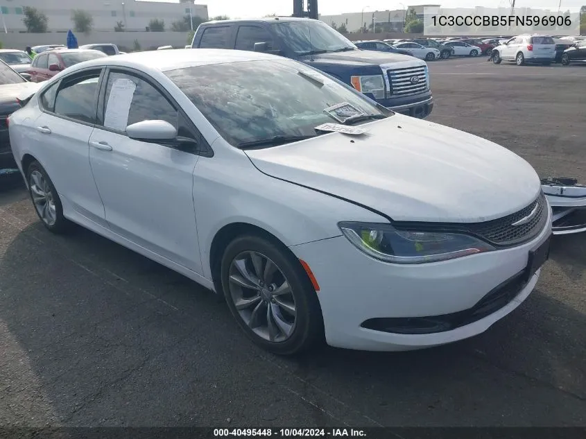 2015 Chrysler 200 S VIN: 1C3CCCBB5FN596906 Lot: 40495448