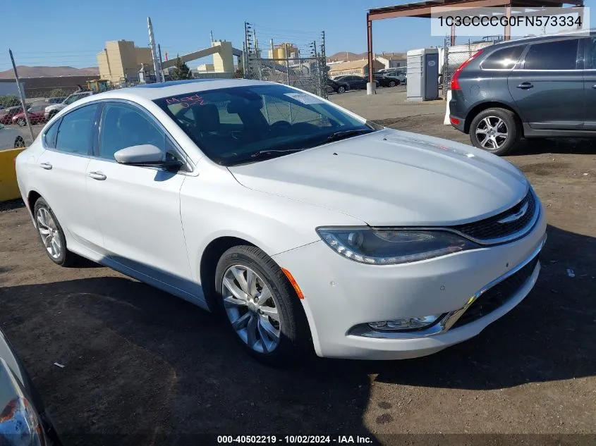 2015 Chrysler 200 C VIN: 1C3CCCCG0FN573334 Lot: 40502219