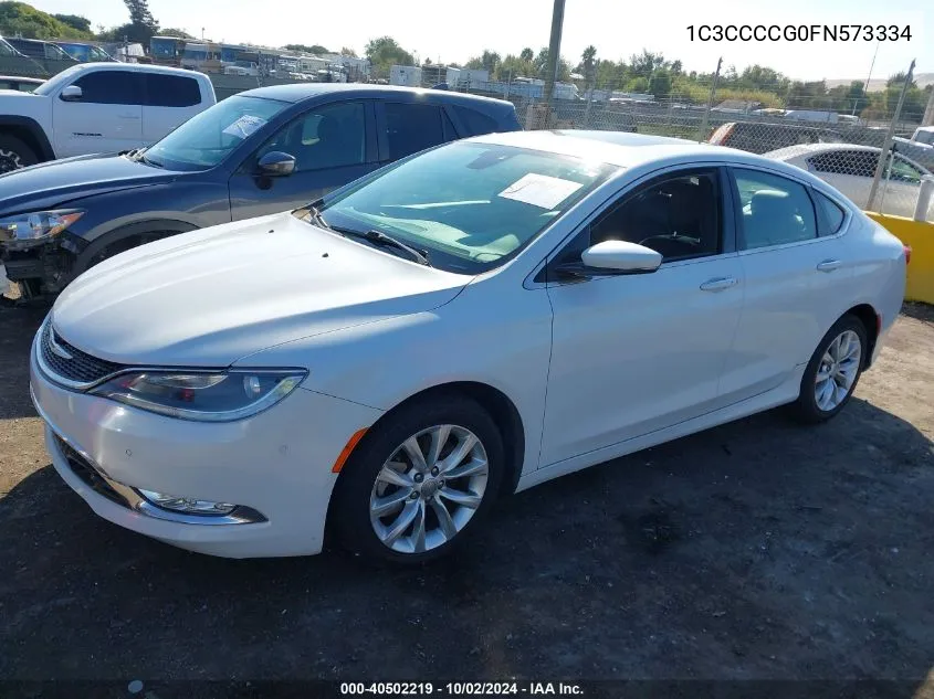 2015 Chrysler 200 C VIN: 1C3CCCCG0FN573334 Lot: 40502219