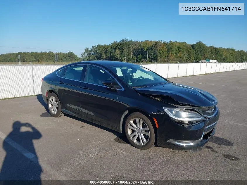 2015 Chrysler 200 Limited VIN: 1C3CCCAB1FN641714 Lot: 40506087