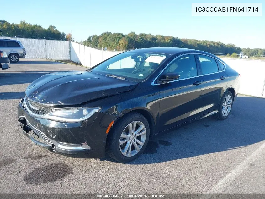 2015 Chrysler 200 Limited VIN: 1C3CCCAB1FN641714 Lot: 40506087