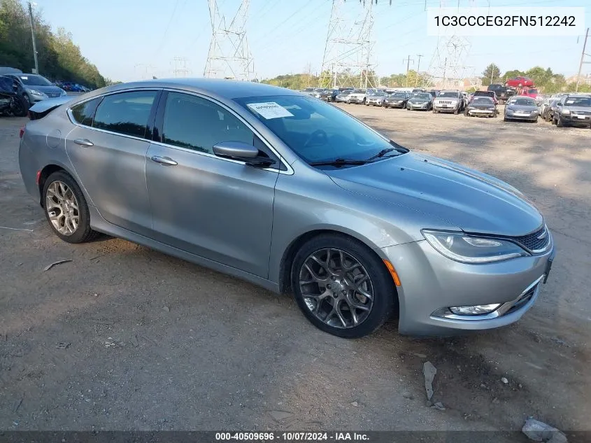 2015 Chrysler 200 C VIN: 1C3CCCEG2FN512242 Lot: 40509696