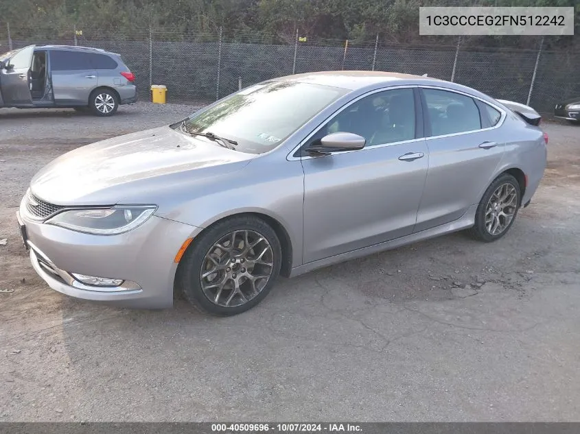 2015 Chrysler 200 C VIN: 1C3CCCEG2FN512242 Lot: 40509696