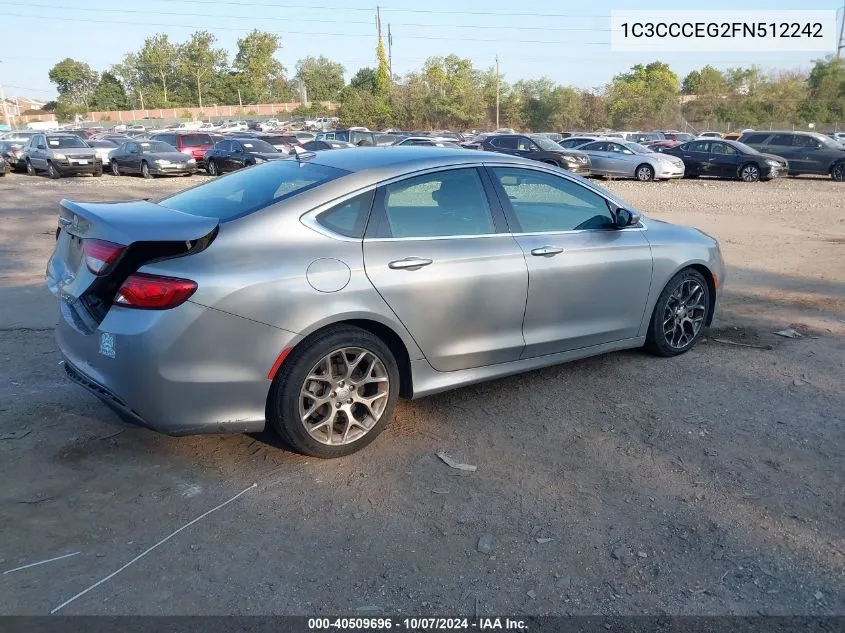 2015 Chrysler 200 C VIN: 1C3CCCEG2FN512242 Lot: 40509696