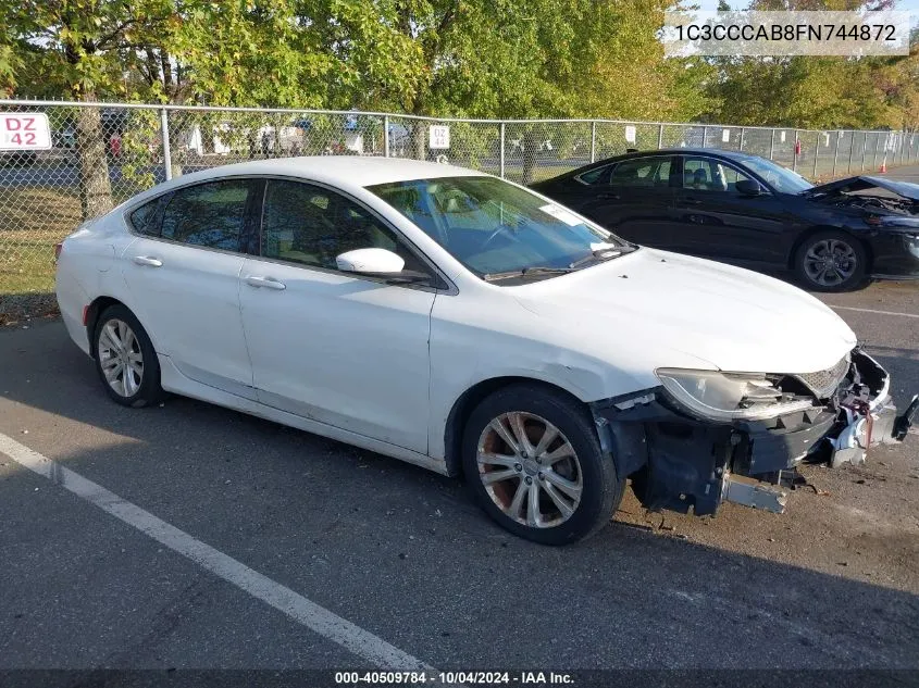 2015 Chrysler 200 Limited VIN: 1C3CCCAB8FN744872 Lot: 40509784