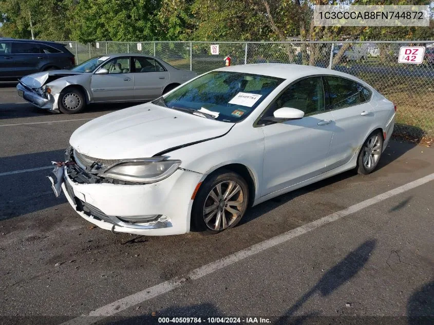 2015 Chrysler 200 Limited VIN: 1C3CCCAB8FN744872 Lot: 40509784