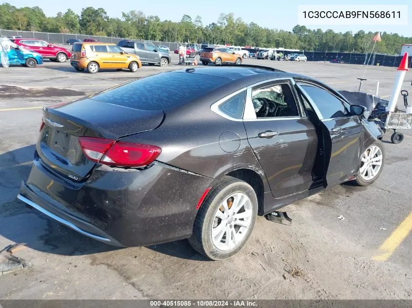 2015 Chrysler 200 Limited VIN: 1C3CCCAB9FN568611 Lot: 40515085