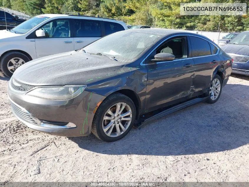 2015 Chrysler 200 Limited VIN: 1C3CCCAB7FN696653 Lot: 40524350