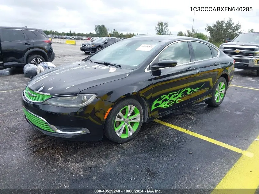 2015 Chrysler 200 Limited VIN: 1C3CCCABXFN640285 Lot: 40529248