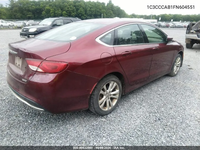 1C3CCCAB1FN604551 2015 Chrysler 200 Limited