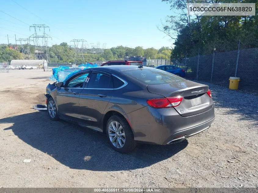 2015 Chrysler 200 C VIN: 1C3CCCCG6FN638820 Lot: 40535511