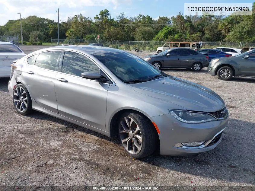 2015 Chrysler 200 C VIN: 1C3CCCCG9FN650993 Lot: 40536238