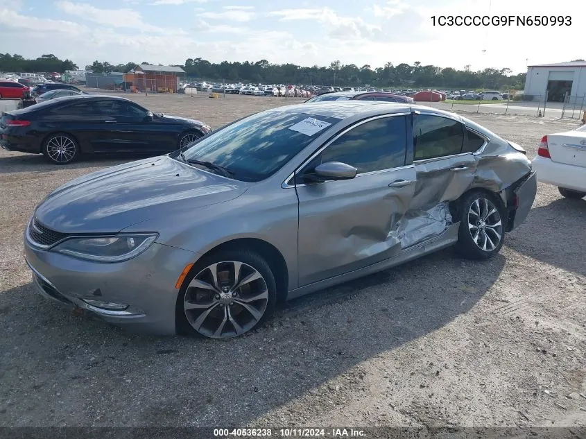 2015 Chrysler 200 C VIN: 1C3CCCCG9FN650993 Lot: 40536238