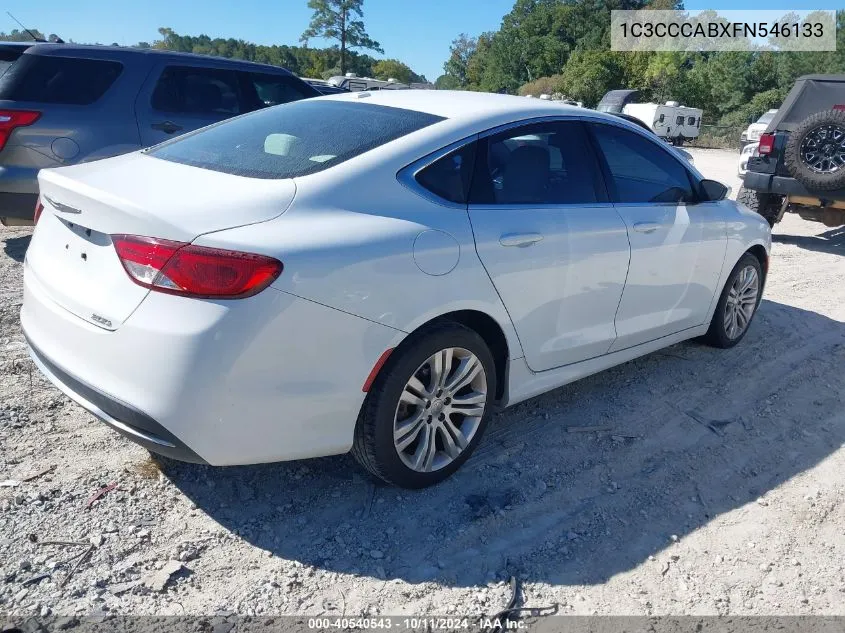 2015 Chrysler 200 Limited VIN: 1C3CCCABXFN546133 Lot: 40540543