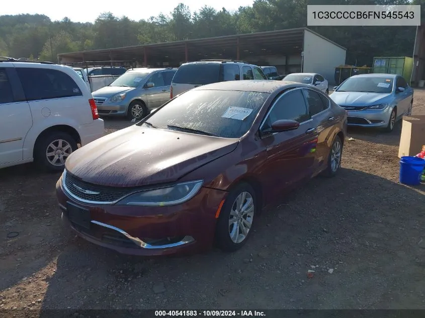 2015 Chrysler 200 C VIN: 1C3CCCCB6FN545543 Lot: 40541583