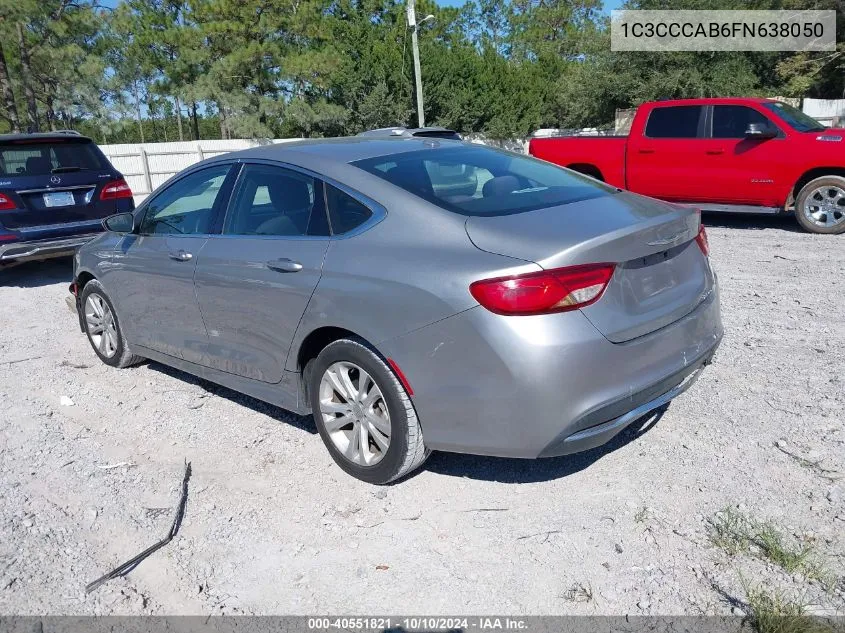 2015 Chrysler 200 Limited VIN: 1C3CCCAB6FN638050 Lot: 40551821