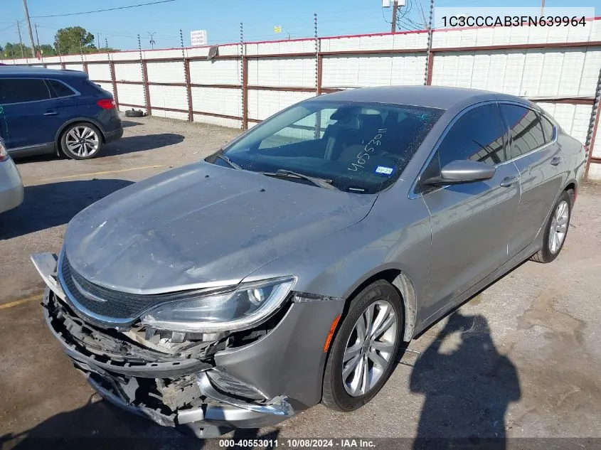 2015 Chrysler 200 Limited VIN: 1C3CCCAB3FN639964 Lot: 40553011