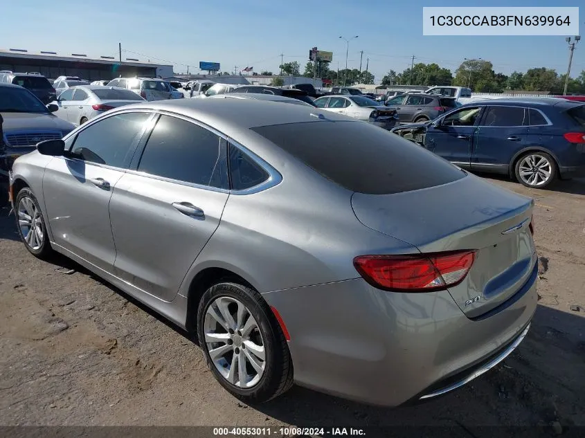 2015 Chrysler 200 Limited VIN: 1C3CCCAB3FN639964 Lot: 40553011