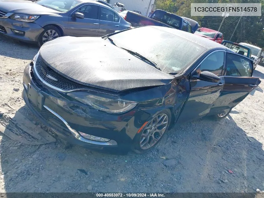 2015 Chrysler 200 C VIN: 1C3CCCEG1FN514578 Lot: 40553072