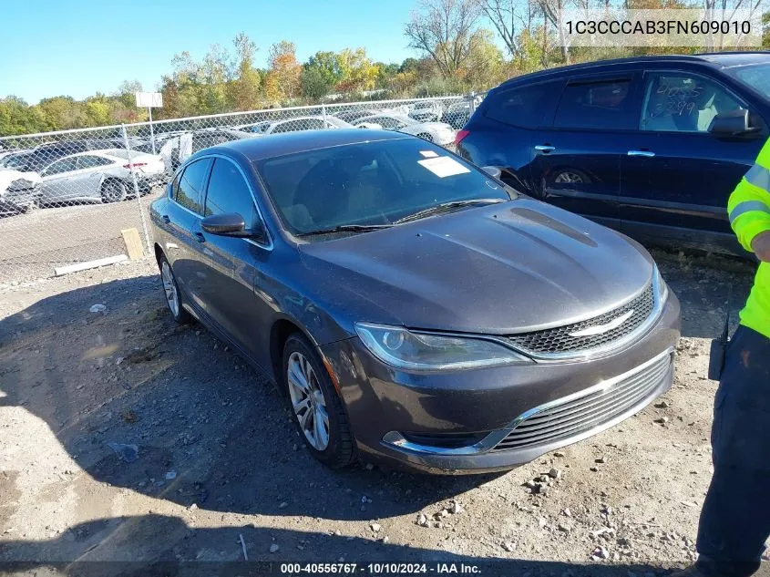 2015 Chrysler 200 Limited VIN: 1C3CCCAB3FN609010 Lot: 40556767