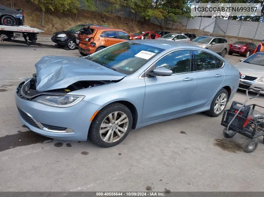 2015 Chrysler 200 Limited VIN: 1C3CCCAB7FN699357 Lot: 40558644