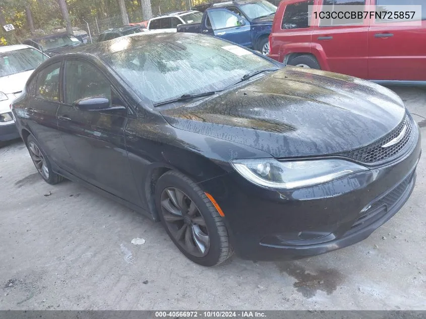 2015 Chrysler 200 S VIN: 1C3CCCBB7FN725857 Lot: 40566972