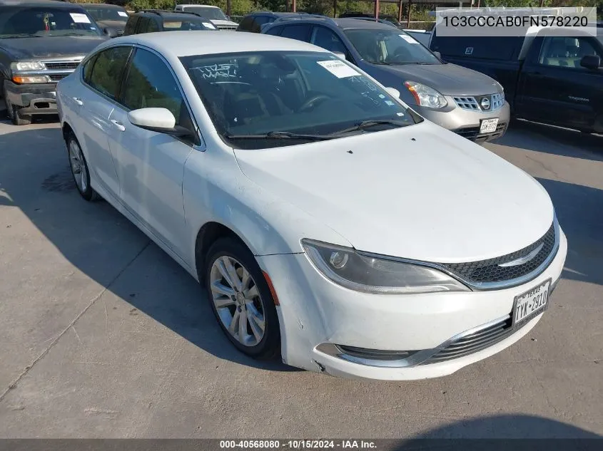 1C3CCCAB0FN578220 2015 Chrysler 200 Limited