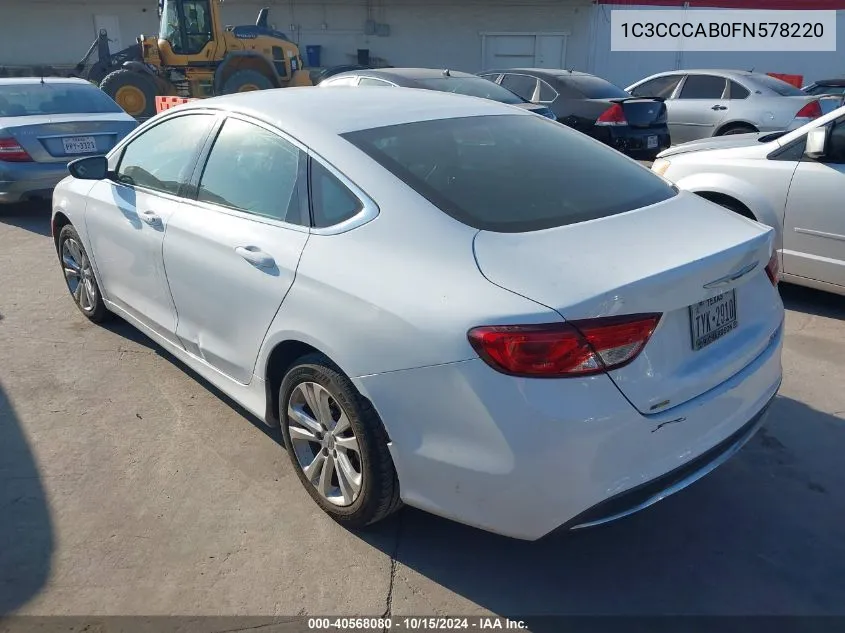 1C3CCCAB0FN578220 2015 Chrysler 200 Limited