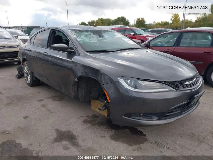 2015 Chrysler 200 S VIN: 1C3CCCBB7FN531748 Lot: 40568877