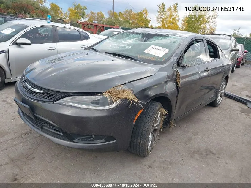 2015 Chrysler 200 S VIN: 1C3CCCBB7FN531748 Lot: 40568877