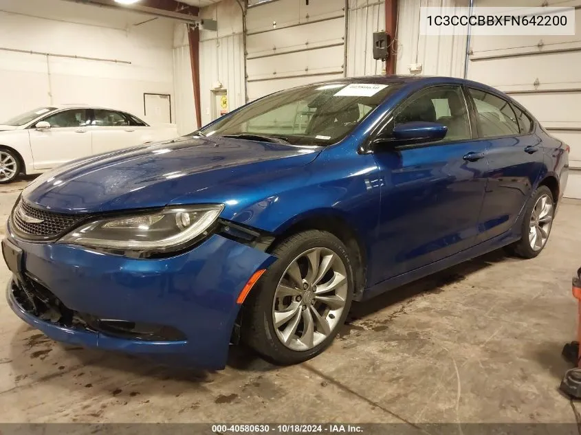 2015 Chrysler 200 S VIN: 1C3CCCBBXFN642200 Lot: 40580630