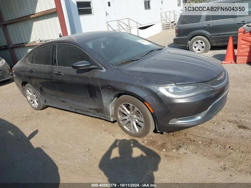 2015 Chrysler 200 Limited VIN: 1C3CCCAB2FN604350 Lot: 40582379