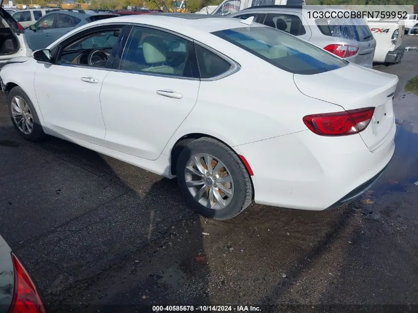 2015 Chrysler 200 C VIN: 1C3CCCCB8FN759952 Lot: 40585678