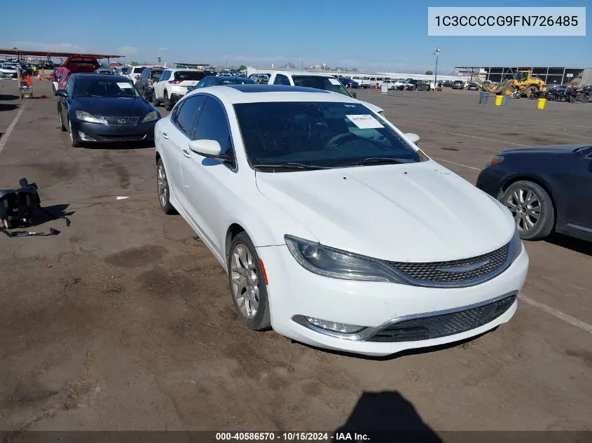 2015 Chrysler 200 C VIN: 1C3CCCCG9FN726485 Lot: 40586570