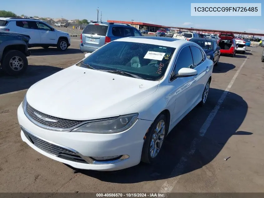 2015 Chrysler 200 C VIN: 1C3CCCCG9FN726485 Lot: 40586570