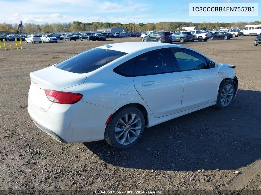 2015 Chrysler 200 S VIN: 1C3CCCBB4FN755785 Lot: 40597056