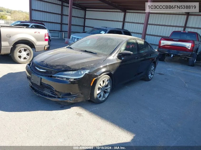 2015 Chrysler 200 S VIN: 1C3CCCBB6FN538819 Lot: 40606465