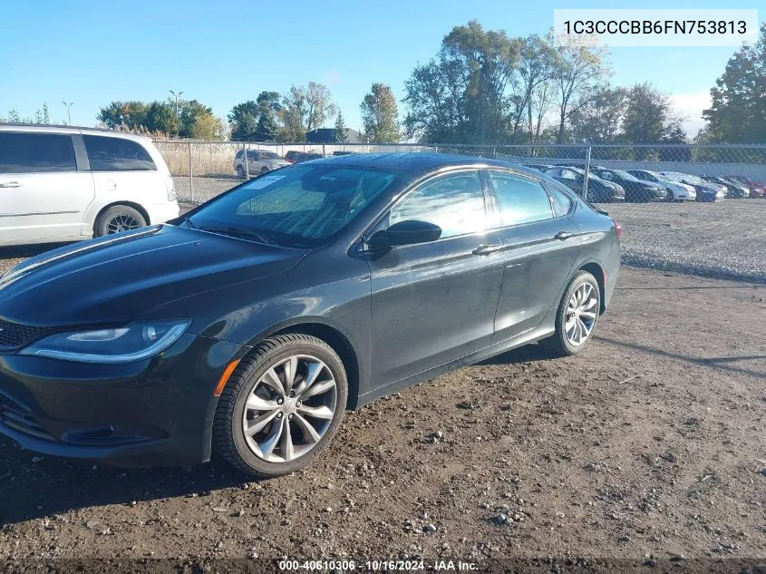 2015 Chrysler 200 S VIN: 1C3CCCBB6FN753813 Lot: 40610306