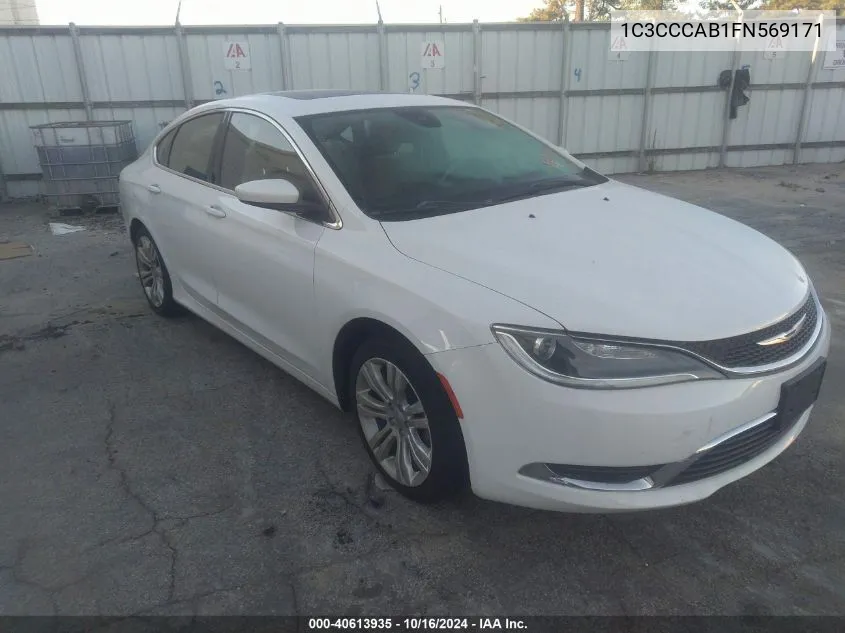 2015 Chrysler 200 Limited VIN: 1C3CCCAB1FN569171 Lot: 40613935