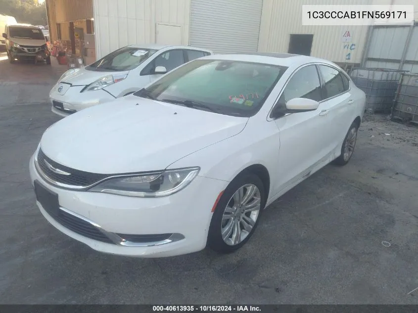 2015 Chrysler 200 Limited VIN: 1C3CCCAB1FN569171 Lot: 40613935