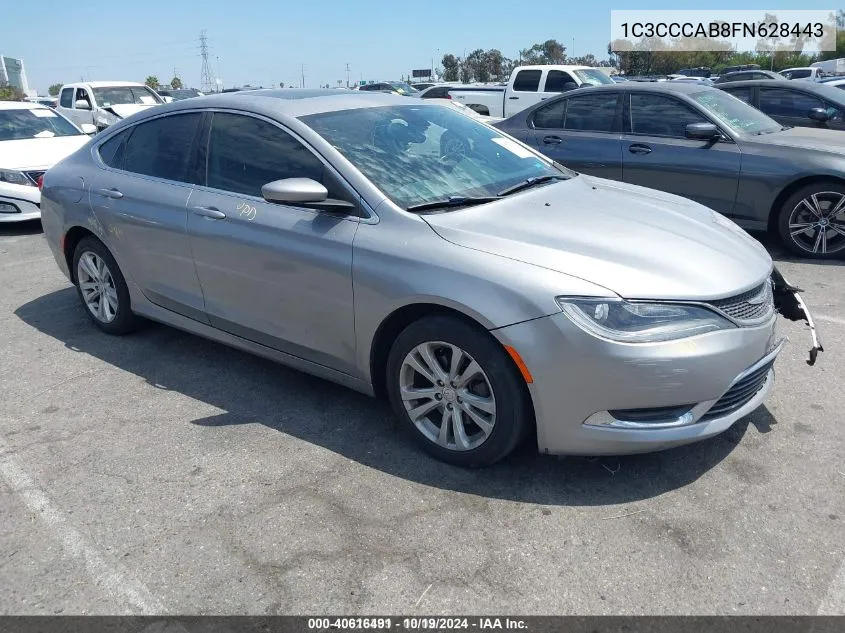 2015 Chrysler 200 Limited VIN: 1C3CCCAB8FN628443 Lot: 40616491