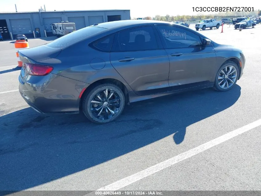 1C3CCCBB2FN727001 2015 Chrysler 200 S