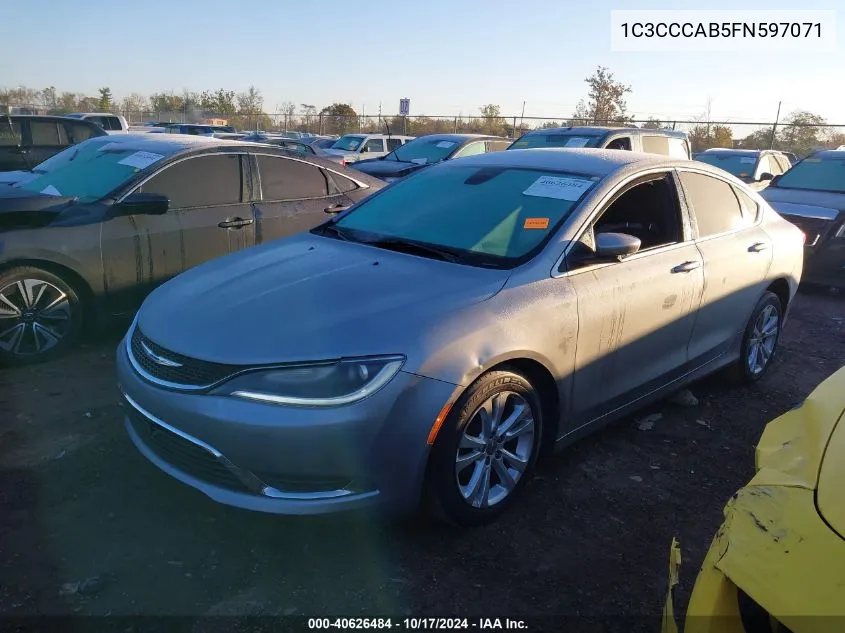 2015 Chrysler 200 Limited VIN: 1C3CCCAB5FN597071 Lot: 40626484