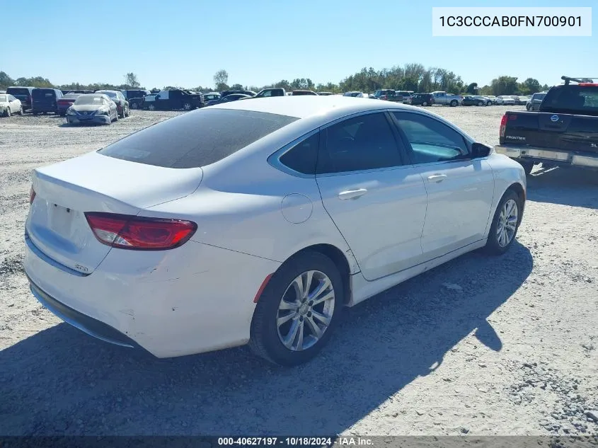 2015 Chrysler 200 Limited VIN: 1C3CCCAB0FN700901 Lot: 40627197