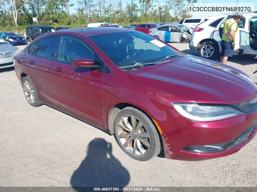 2015 Chrysler 200 S VIN: 1C3CCCBB2FN689270 Lot: 40637393