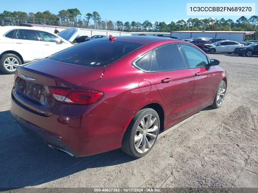 2015 Chrysler 200 S VIN: 1C3CCCBB2FN689270 Lot: 40637393