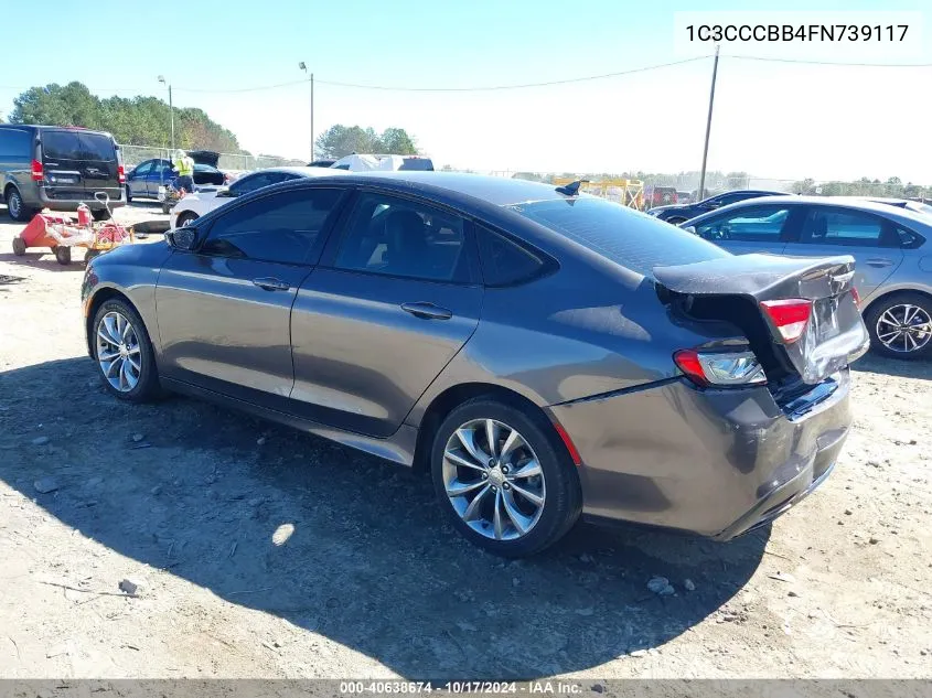 2015 Chrysler 200 S VIN: 1C3CCCBB4FN739117 Lot: 40638674