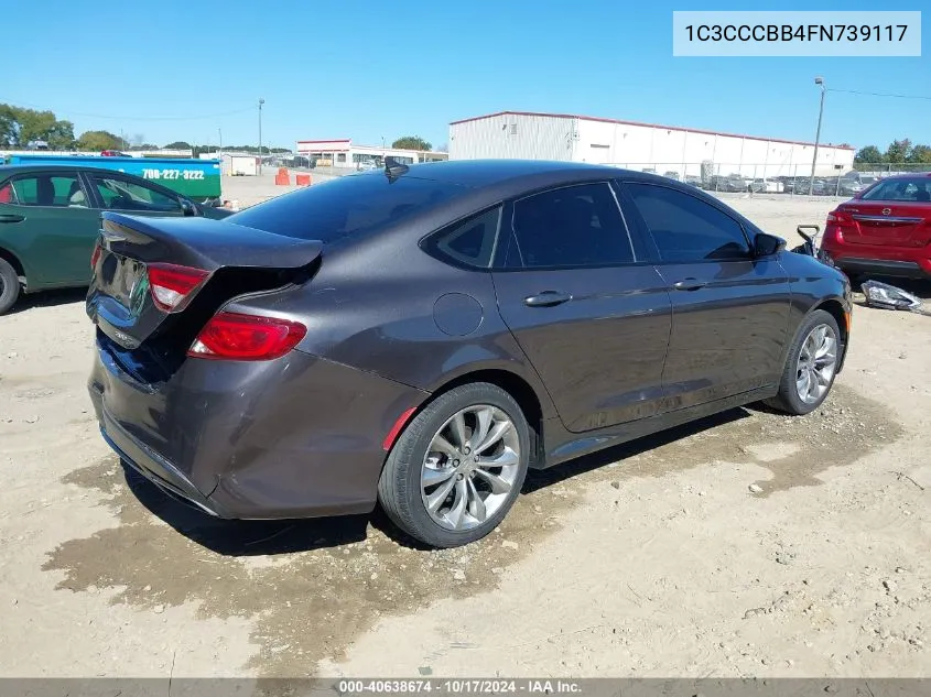 2015 Chrysler 200 S VIN: 1C3CCCBB4FN739117 Lot: 40638674