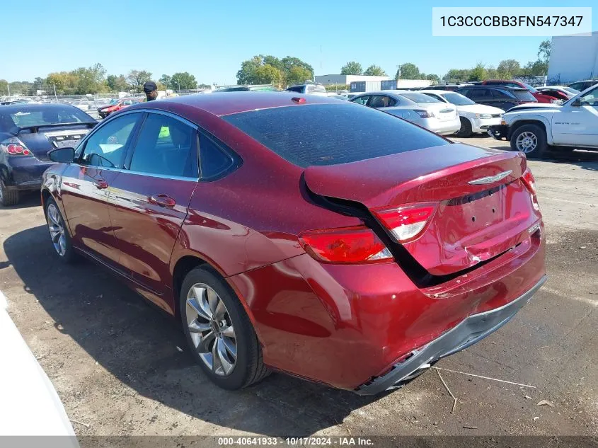 2015 Chrysler 200 S VIN: 1C3CCCBB3FN547347 Lot: 40641933